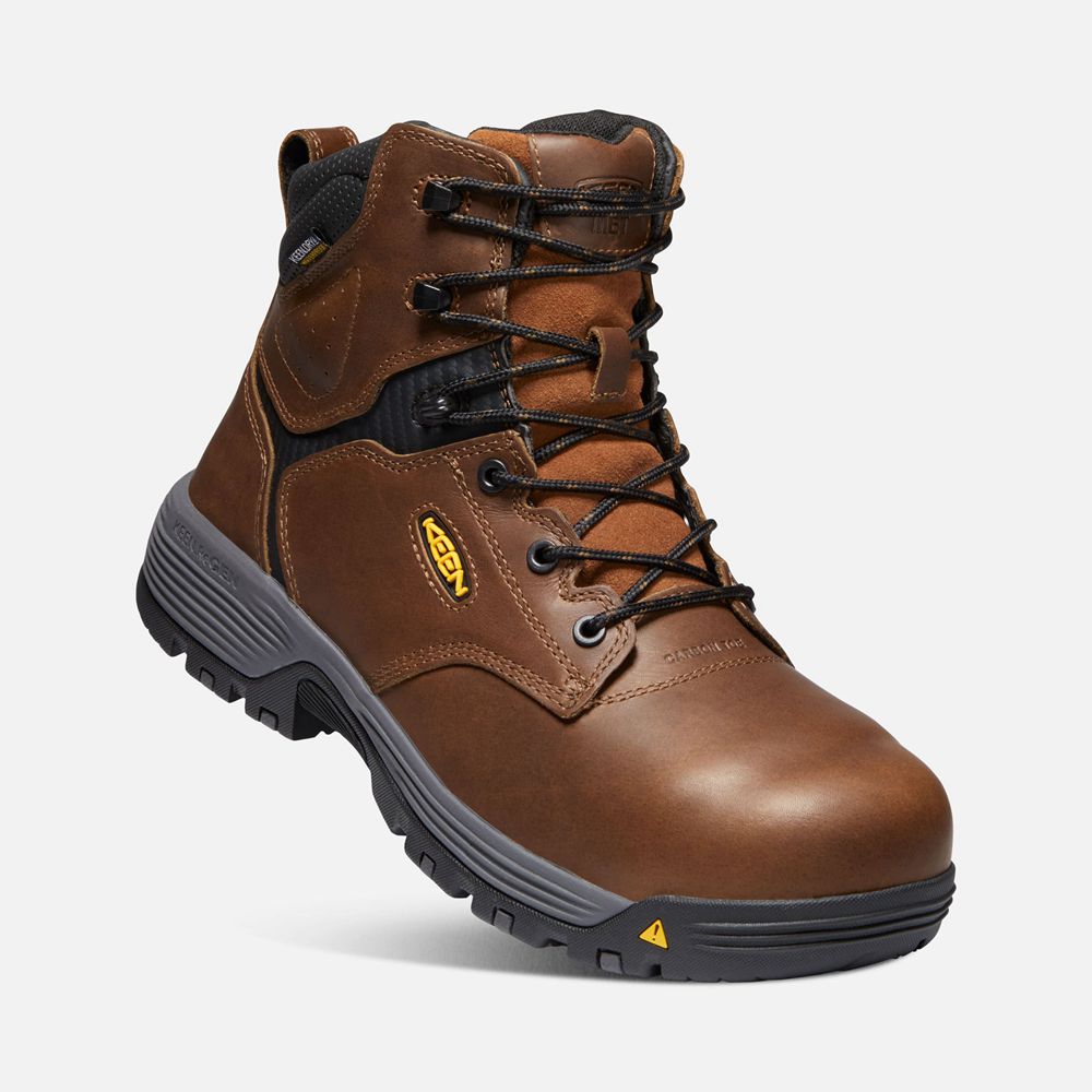 Botte de Travail Keen Homme Marron | Chicago 6\" Internal Met Waterproof (Carbon-Fiber Toe) | SCXAE-4